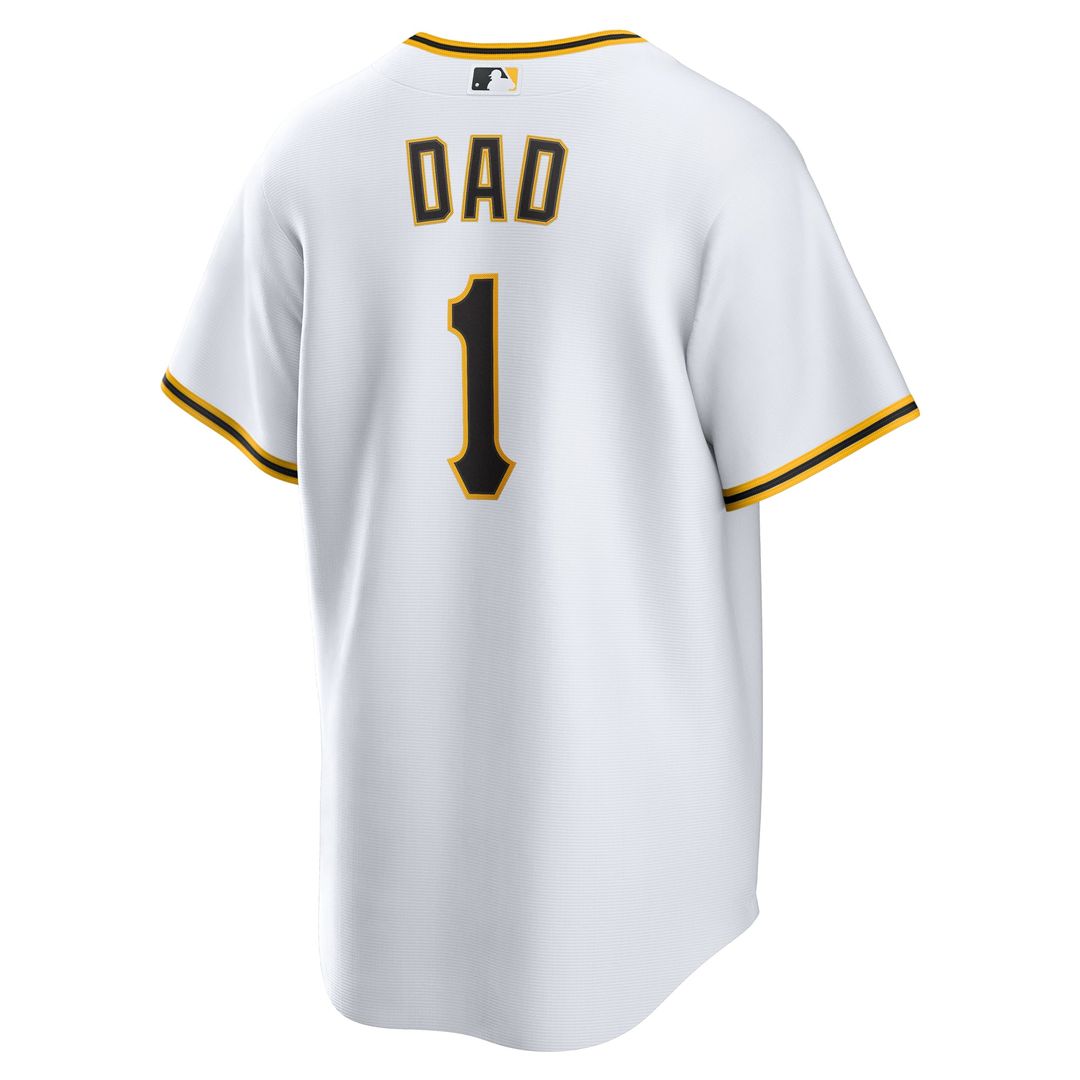 Pittsburgh Pirates #1 Dad Home Replica Jersey - White