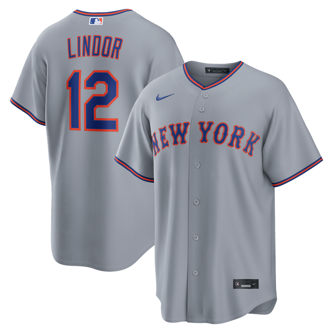 Francisco Lindor New York Mets Road Replica Jersey - Gray