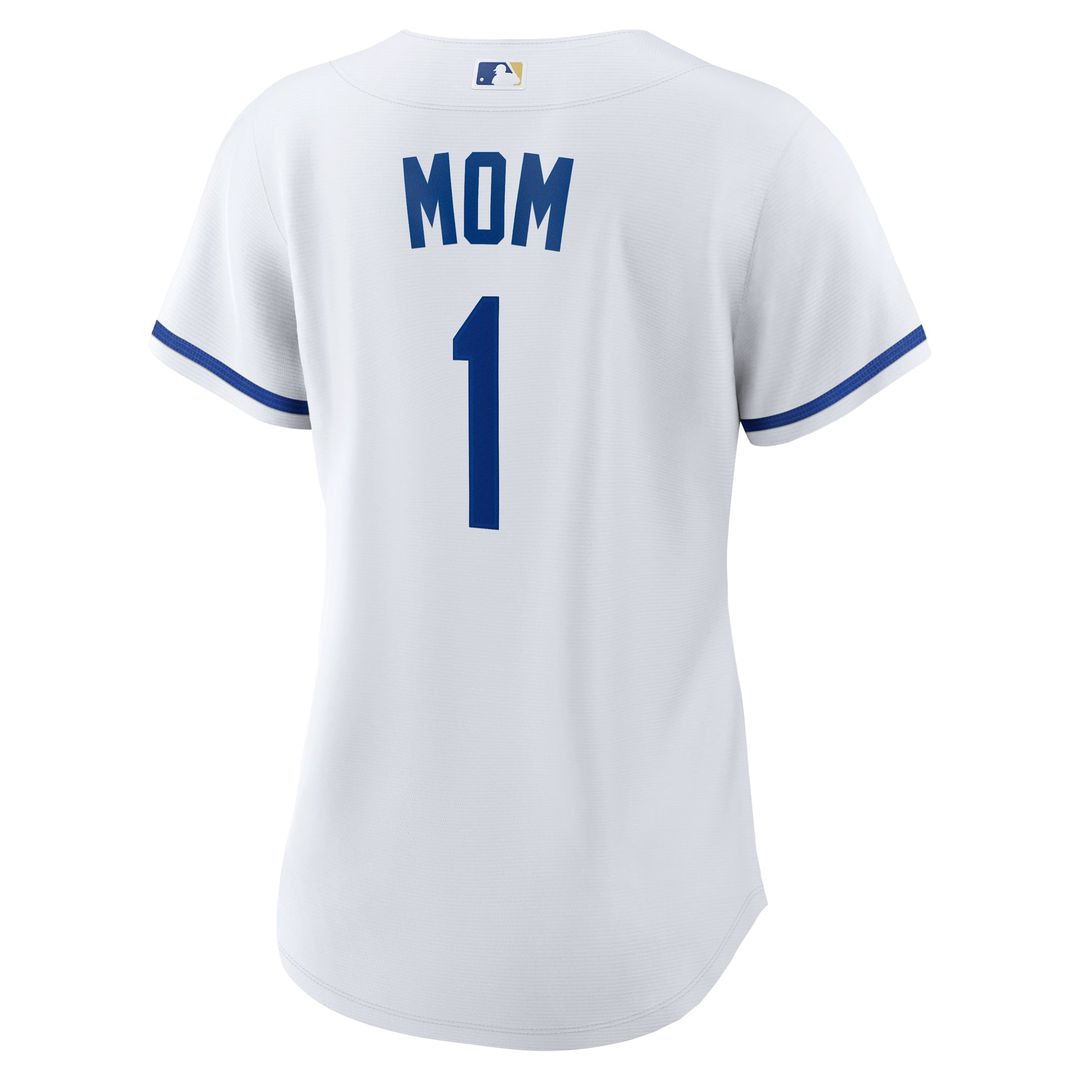 Kansas City Royals Women's #1 Mom Home Replica Jersey - White