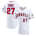 Mike Trout Los Angeles Angels Home Authentic Sponsor Patch Jersey - White