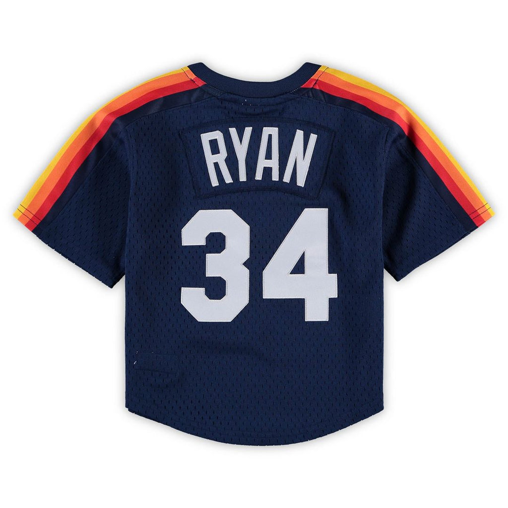 Nolan Ryan Houston Astros Preschool & Toddler Cooperstown Collection Mesh Batting Practice Jersey - Navy