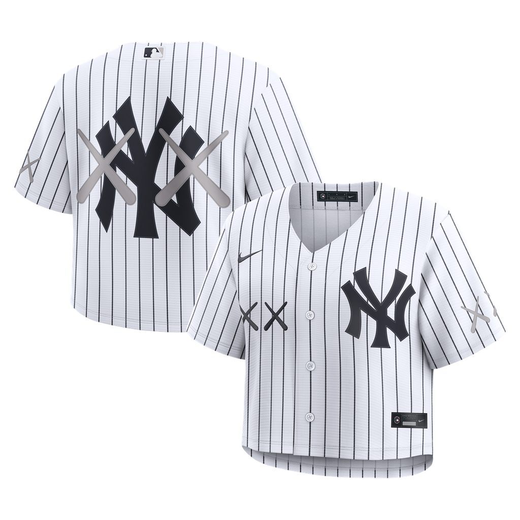 New York Yankees x KAWS Women's Cropped Replica Jersey - White