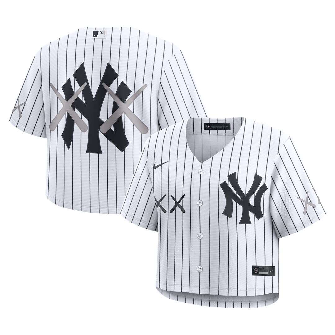 New York Yankees x KAWS Women's Cropped Replica Jersey - White
