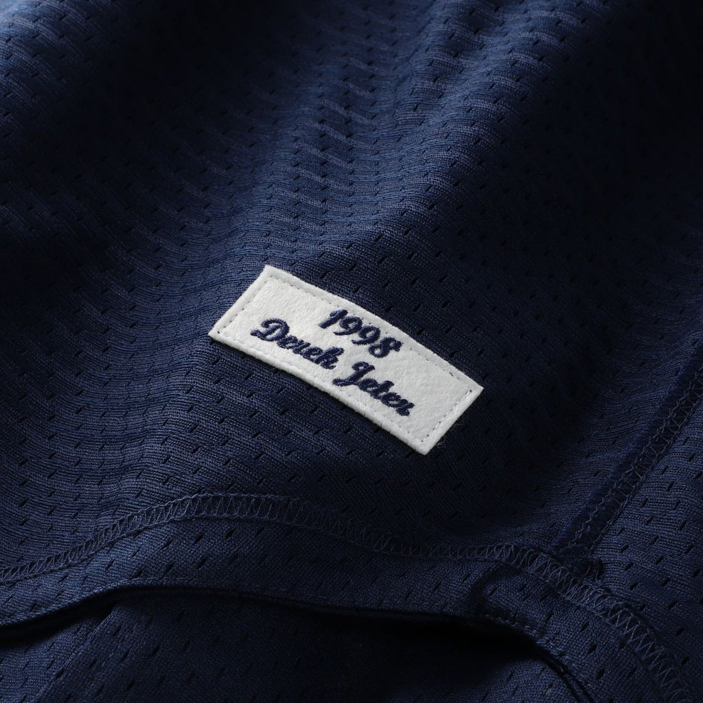 Derek Jeter New York Yankees Cooperstown Collection Mesh Batting Practice Button - Up Jersey - Navy