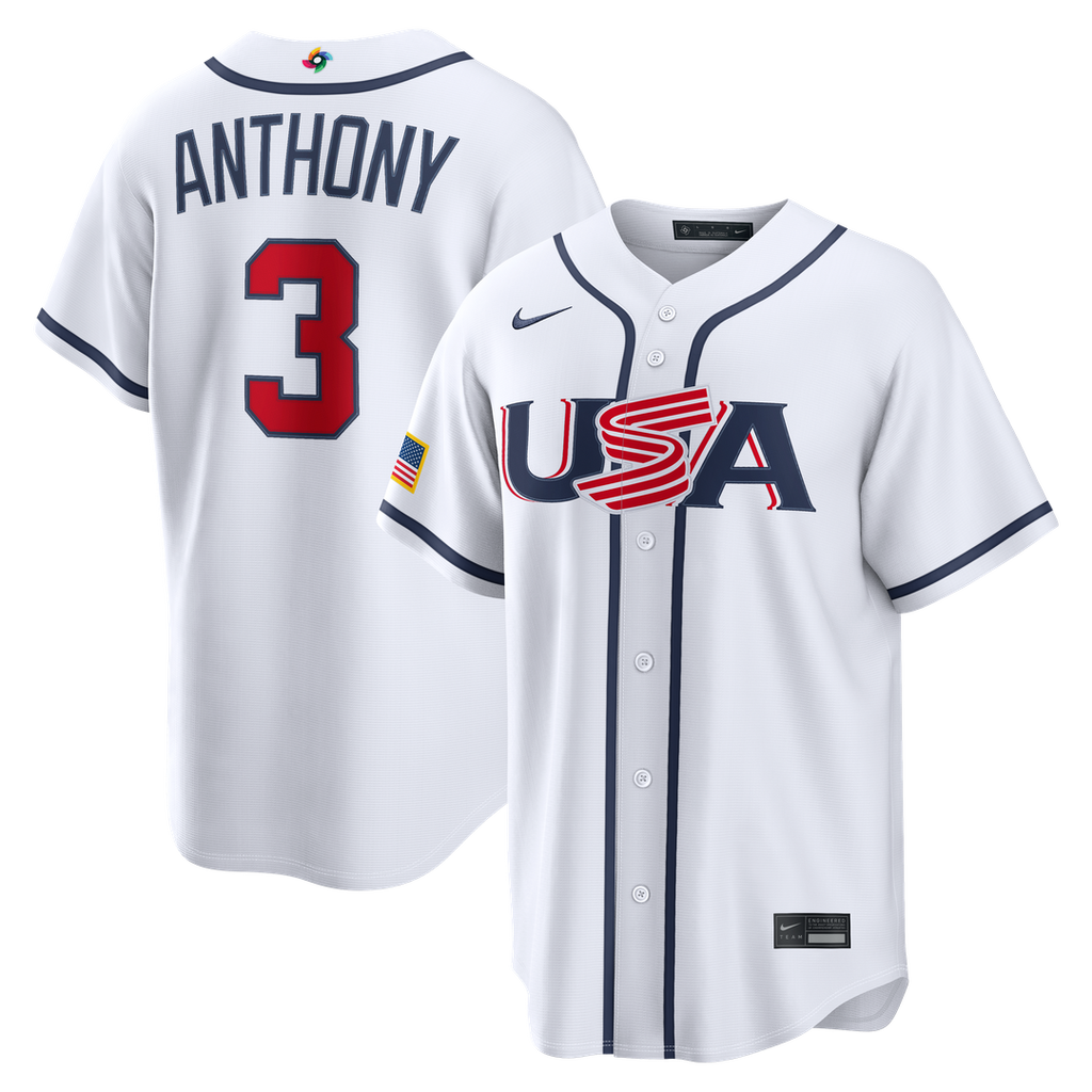 Roman Anthony USA Baseball 2026 World Baseball Classic Home Stadium Jersey - White