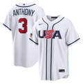 Roman Anthony USA Baseball 2026 World Baseball Classic Home Stadium Jersey - White