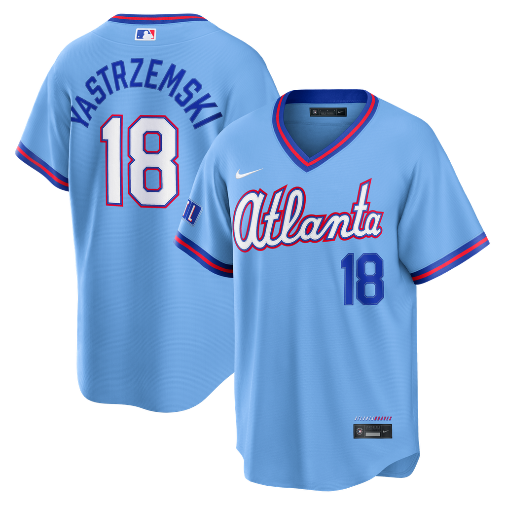 Mike Yastrzemski Atlanta Braves 2026 City Connect Stadium Jersey - Powder Blue