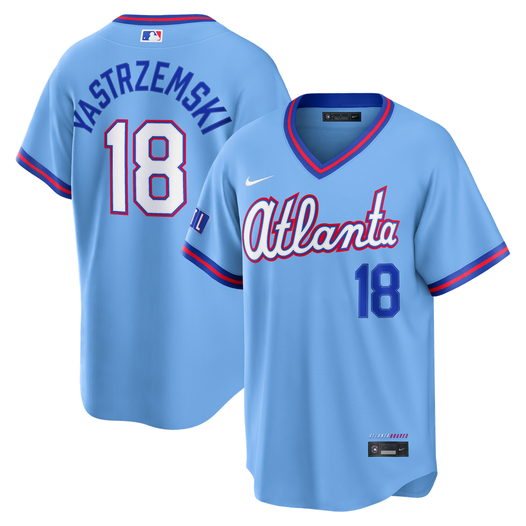 Mike Yastrzemski Atlanta Braves 2026 City Connect Stadium Jersey - Powder Blue