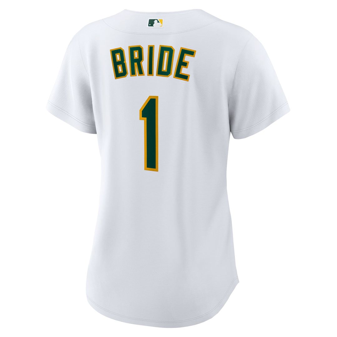 Athletics Women's #1 Bride Home Replica Jersey - White