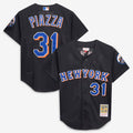Mike Piazza New York Mets Cooperstown Collection 2000 Batting Practice Jersey - Black