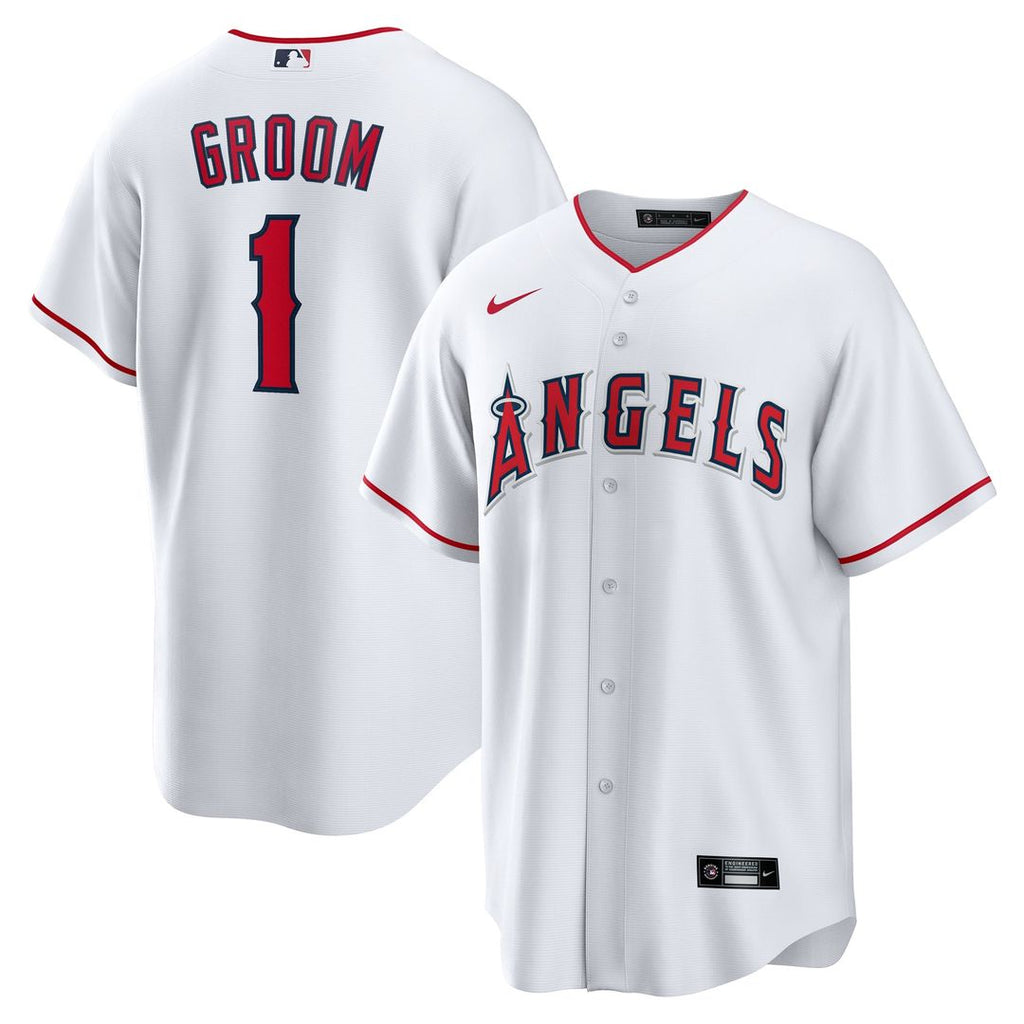 Los Angeles Angels #1 Groom Home Replica Jersey - White