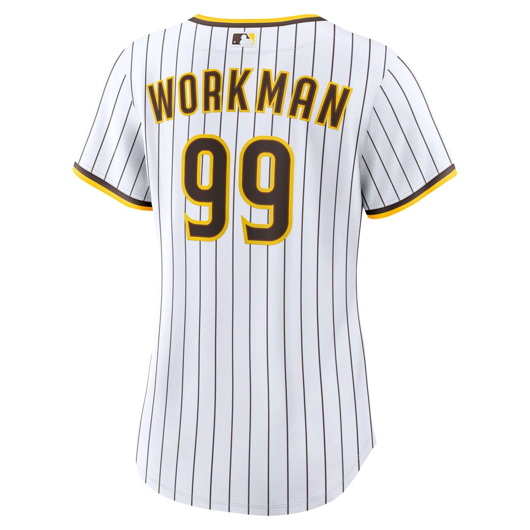 Gage Workman San Diego Padres Women's Home Replica Jersey - White