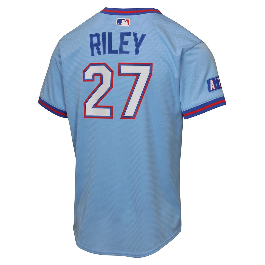 Austin Riley Atlanta Braves Youth 2026 City Connect Stadium Jersey - Powder Blue