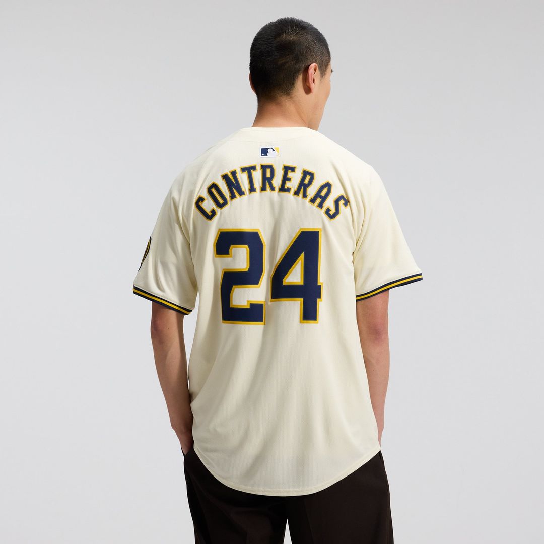 William Contreras Milwaukee Brewers Home Limited Player Jersey - Cream