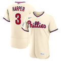 Bryce Harper Philadelphia Phillies Alternate Authentic Sponsor Patch Jersey - Cream