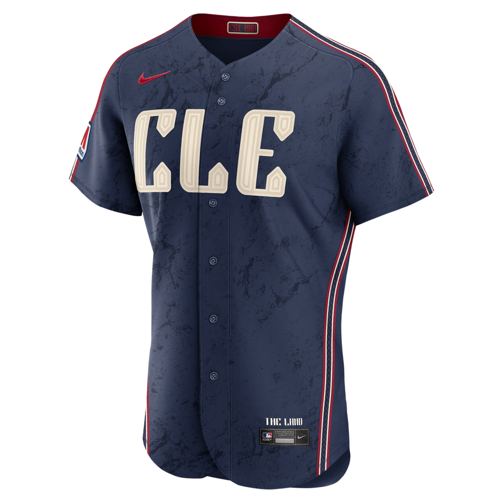 José Ramírez Cleveland Guardians City Connect Authentic Sponsor Patch Jersey - Navy