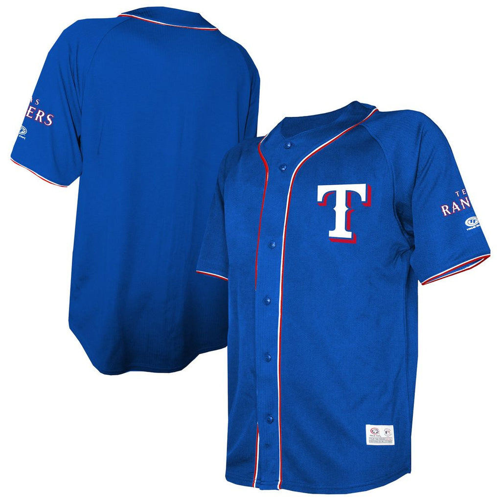 Texas Rangers Stitches Team Color Full - Button Fashion Jersey - Royal