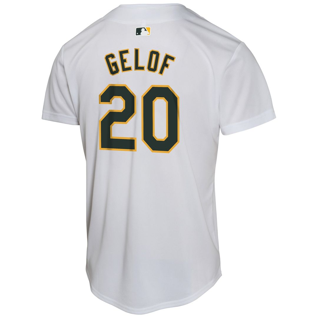 Zack Gelof Athletics Youth Home Game Player Jersey - Gray