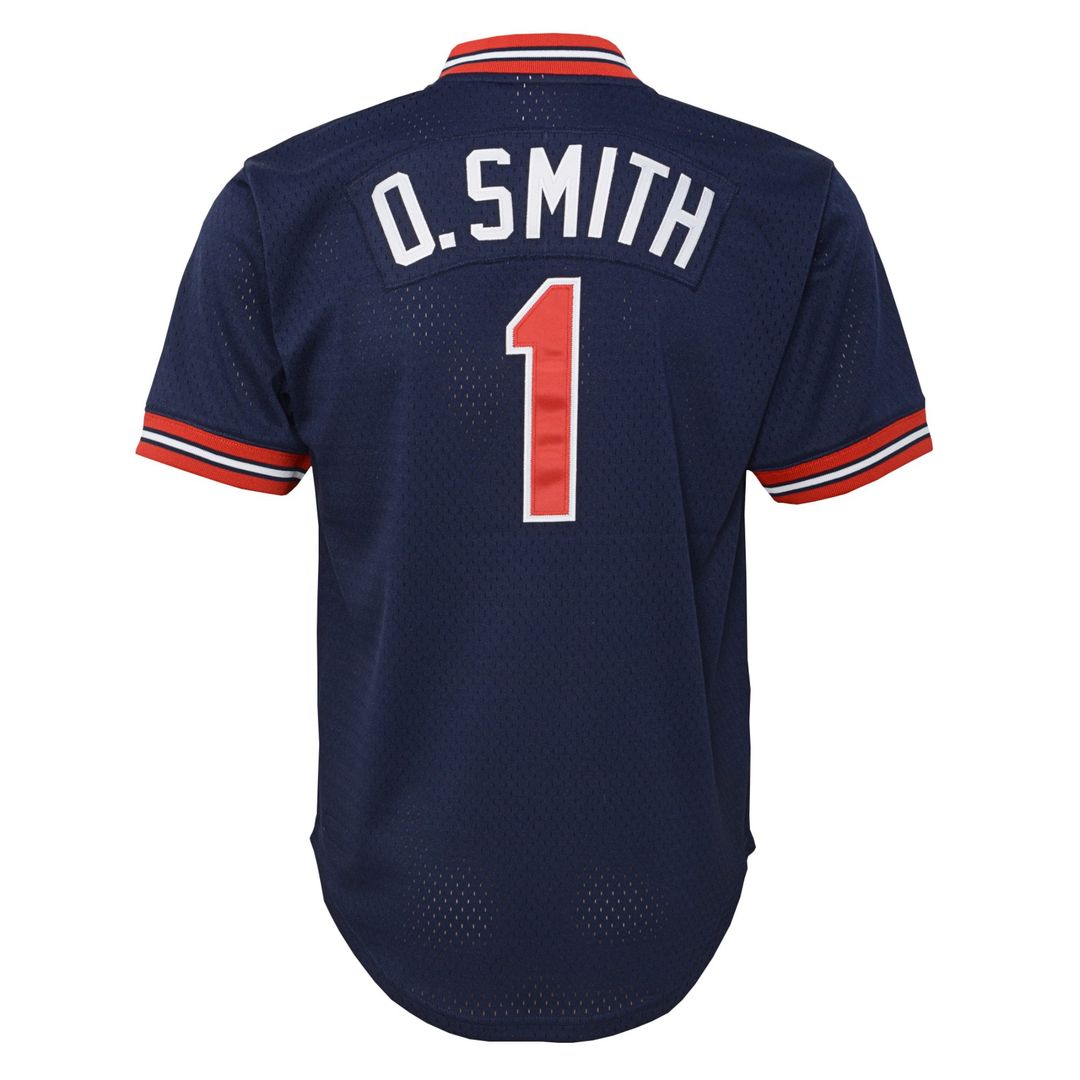 Ozzie Smith St. Louis Cardinals Youth Cooperstown Collection Mesh Batting Practice Jersey - Navy
