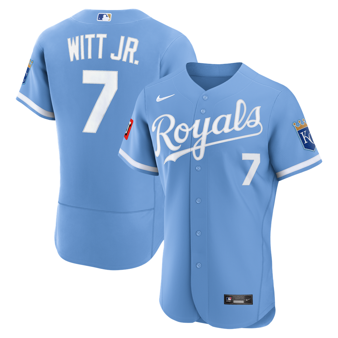 Bobby Witt Jr. Kansas City Royals Alternate Authentic Sponsor Patch Jersey - Light Blue