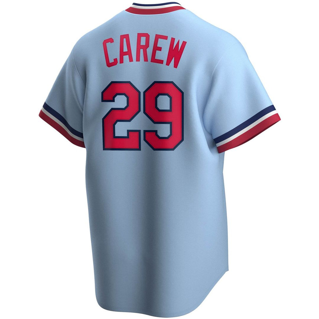 Rod Carew Minnesota Twins Road Cooperstown Collection Player Jersey - Light Blue