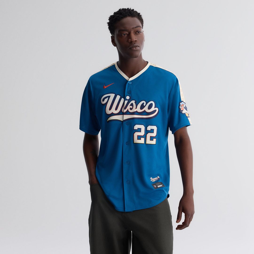 Christian Yelich Milwaukee Brewers 2026 City Connect Stadium Jersey - Mineral Blue