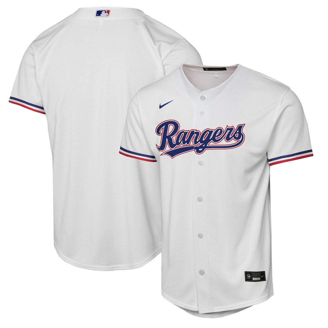 Texas Rangers Youth Home Replica Jersey - White
