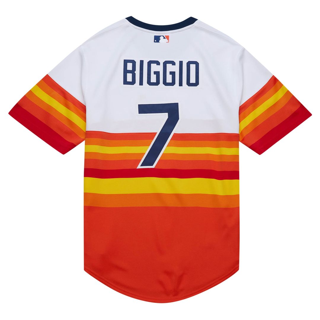 Craig Biggio Houston Astros 2004 Cooperstown Collection Authentic Throwback Jersey - White