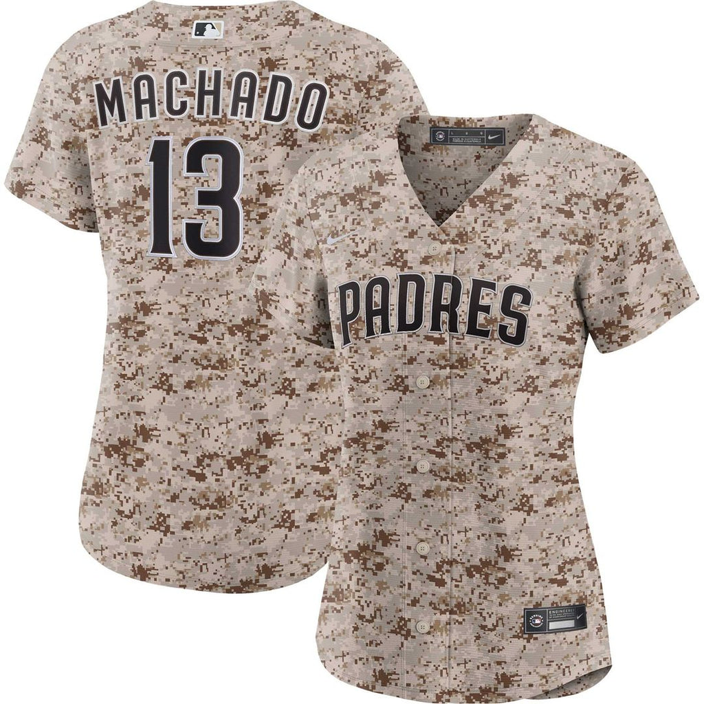 Manny Machado San Diego Padres Women's USMC Alternate Replica Player Jersey - Camo