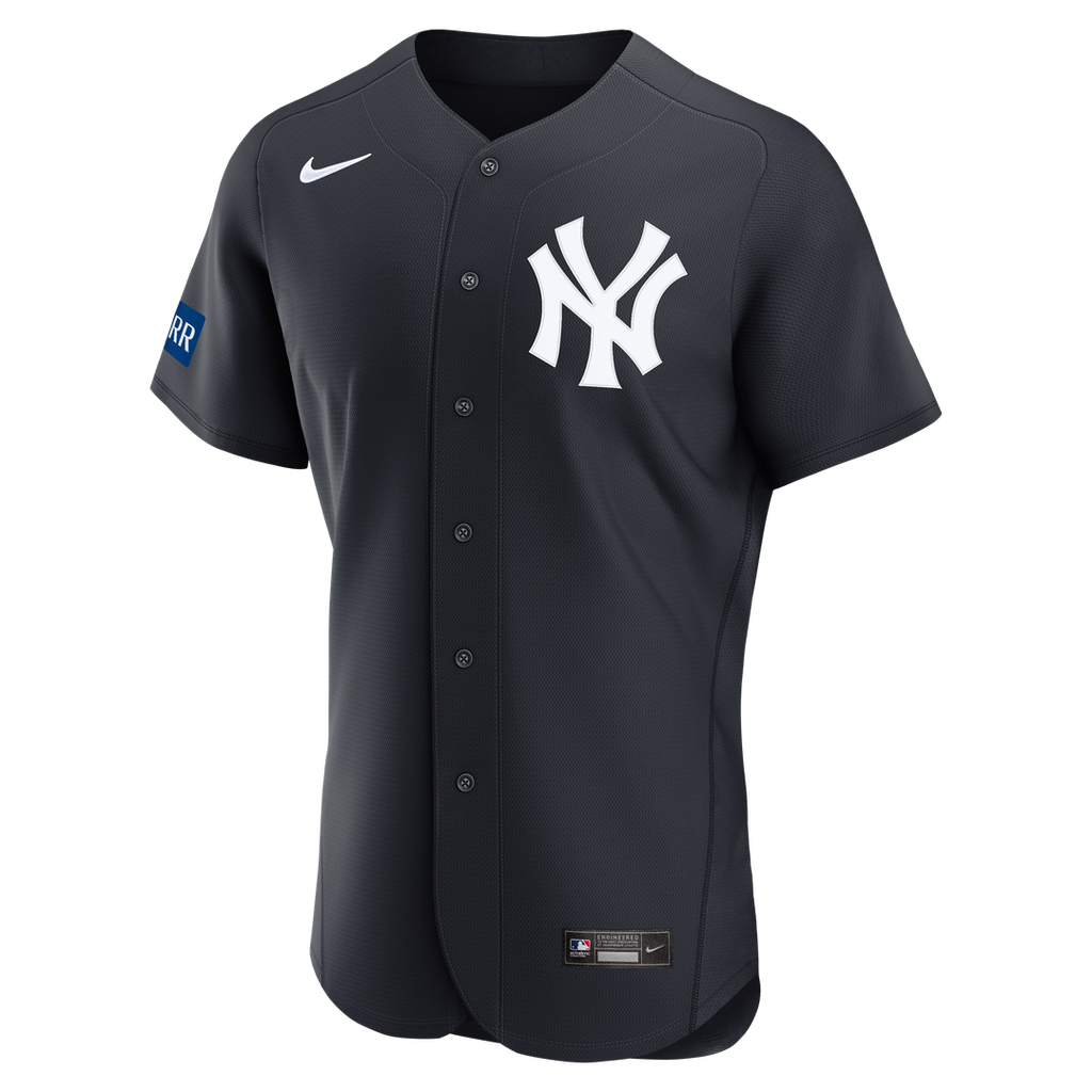 Aaron Judge New York Yankees Home Authentic Sponsor Patch Jersey - White