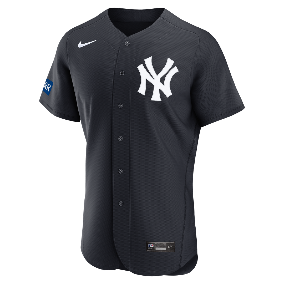 Aaron Judge New York Yankees Home Authentic Sponsor Patch Jersey - White