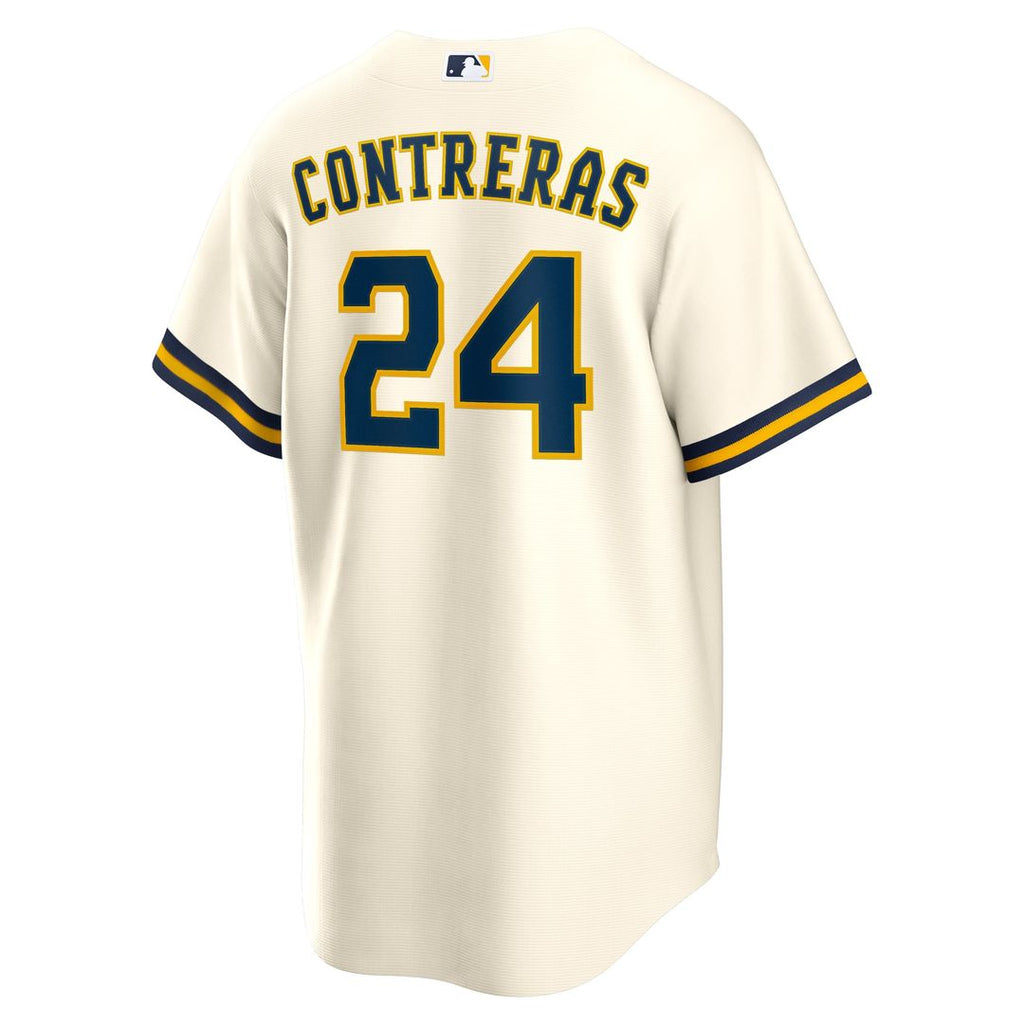 William Contreras Milwaukee Brewers Home Replica Jersey - Cream