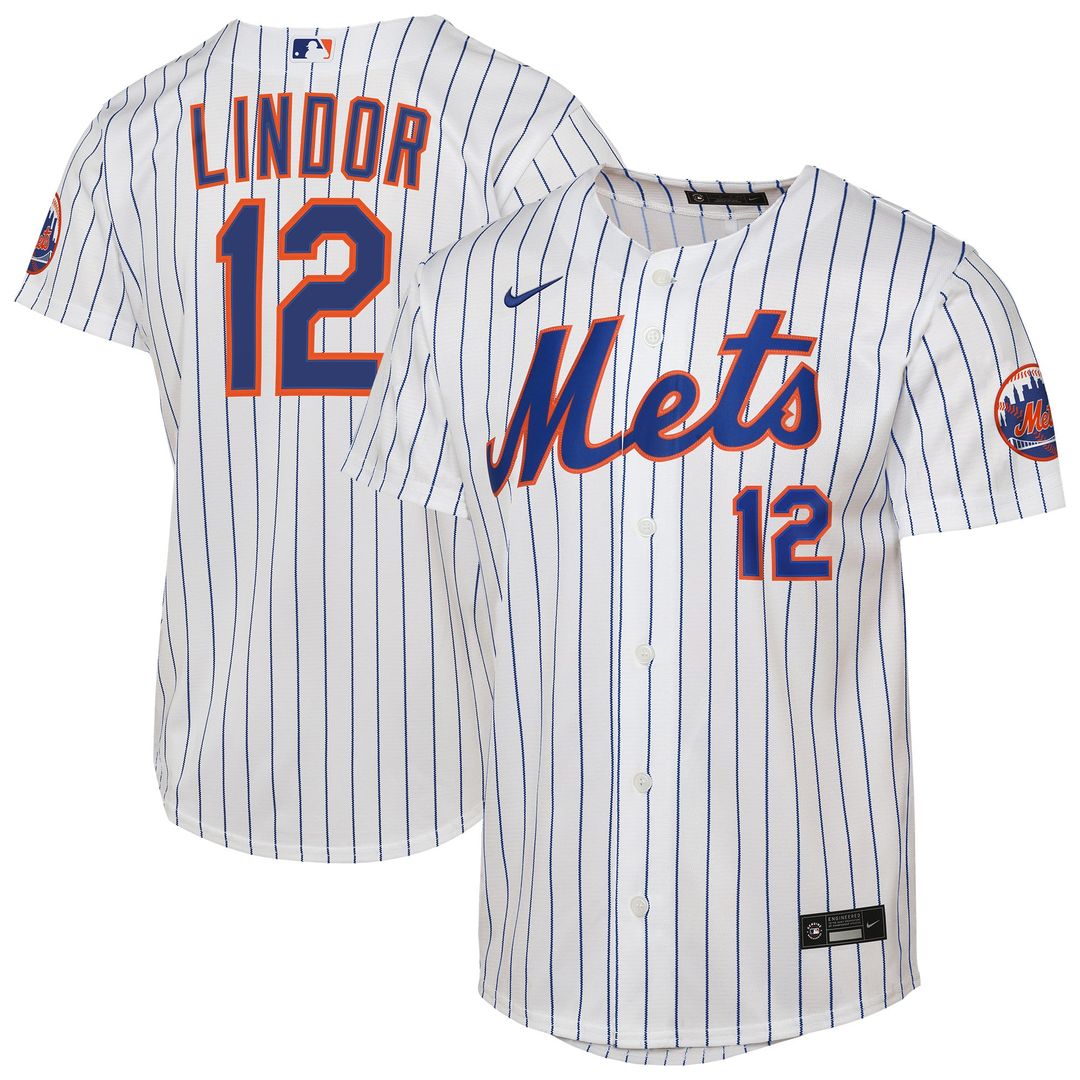 Francisco Lindor New York Mets Youth Alternate Stadium Jersey - Black