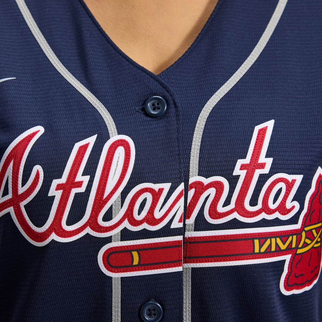 Ronald Acuña Jr. Atlanta Braves Women's Alternate Replica Player Jersey - Navy