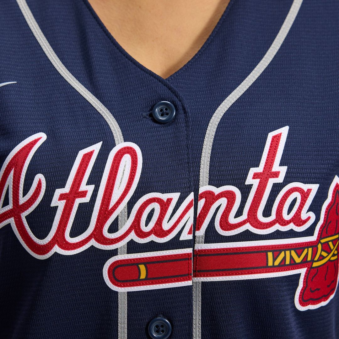 Ronald Acuña Jr. Atlanta Braves Women's Alternate Replica Player Jersey - Navy