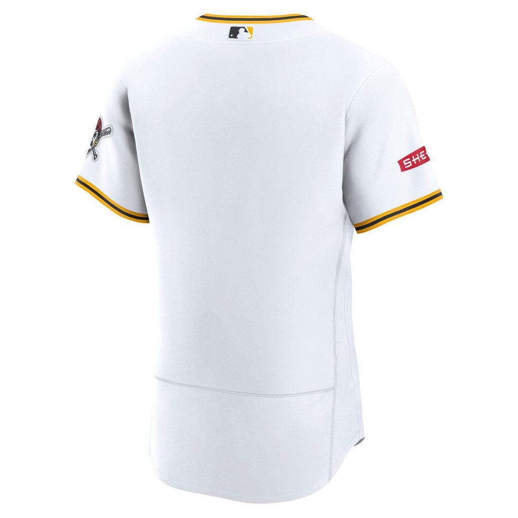 Pittsburgh Pirates Home Sponsor Patch Authentic Jersey - White