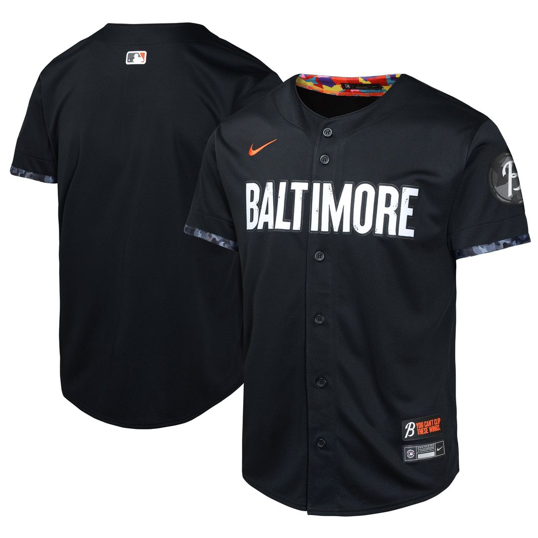 Baltimore Orioles Youth City Connect Limited Jersey - Black