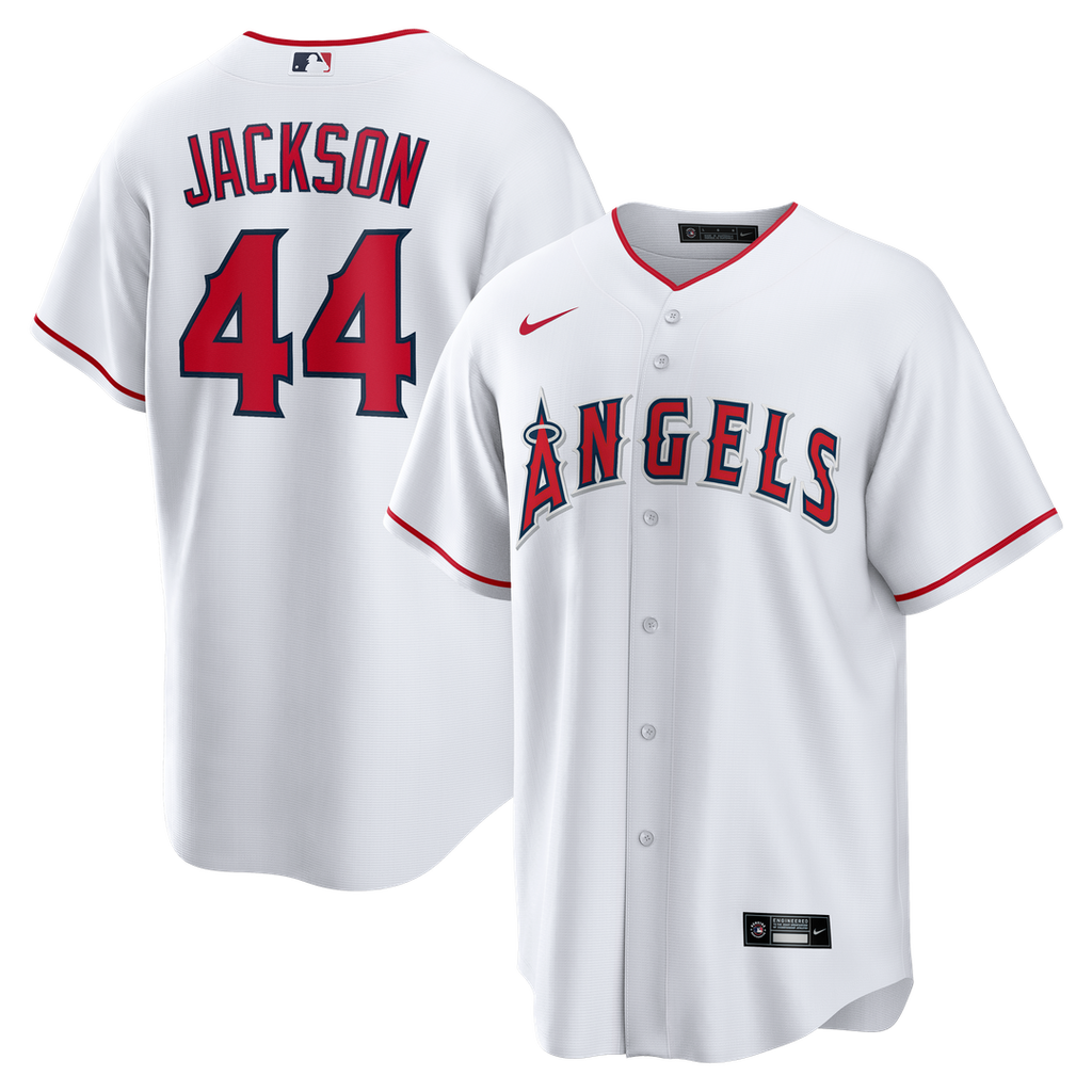 Reggie Jackson Los Angeles Angels Home Retired Player Replica Jersey - White