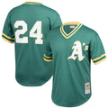 Rickey Henderson Athletics Cooperstown Collection Big & Tall Mesh Batting Practice Jersey - Green