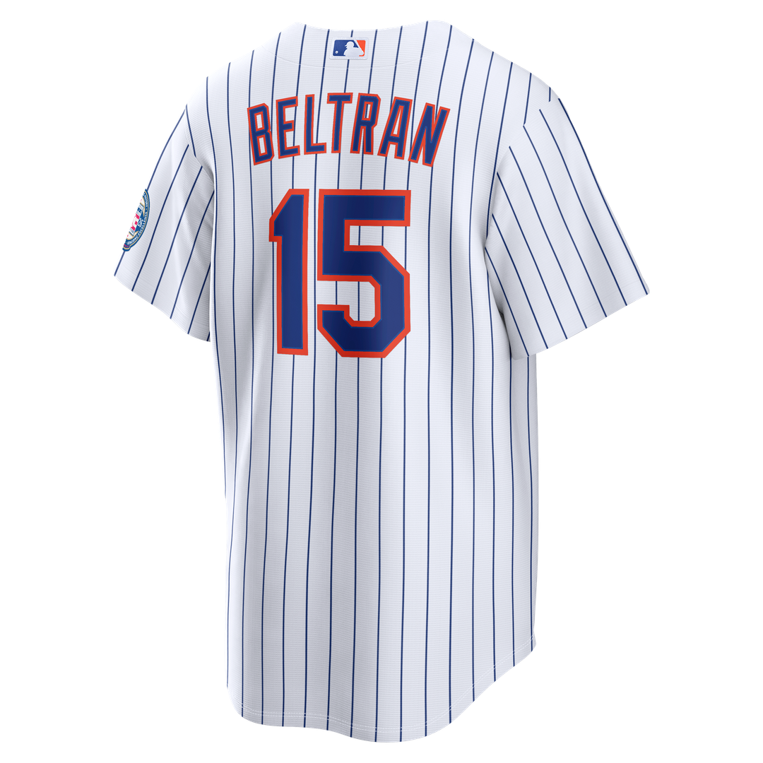 Carlos Beltran New York Mets Home Replica 2026 Hall of Fame Patch Jersey - White