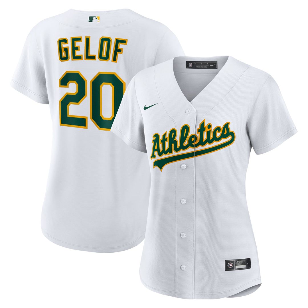 Zack Gelof Athletics Women's Home Replica Player Jersey - White