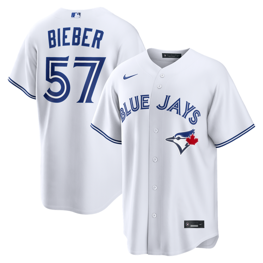 Shane Bieber Toronto Blue Jays Home Replica Jersey - White