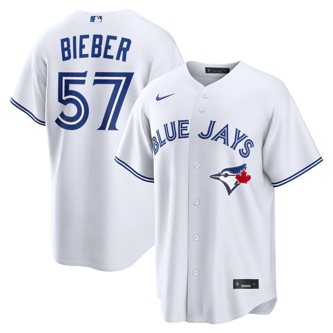 Shane Bieber Toronto Blue Jays Home Replica Jersey - White