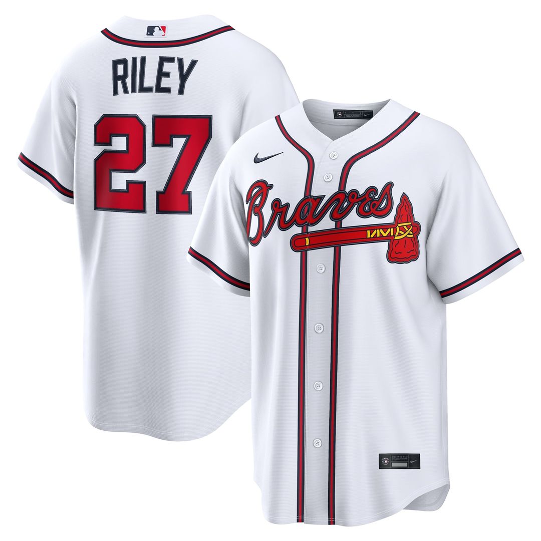 Austin Riley Atlanta Braves Home Replica Jersey - White
