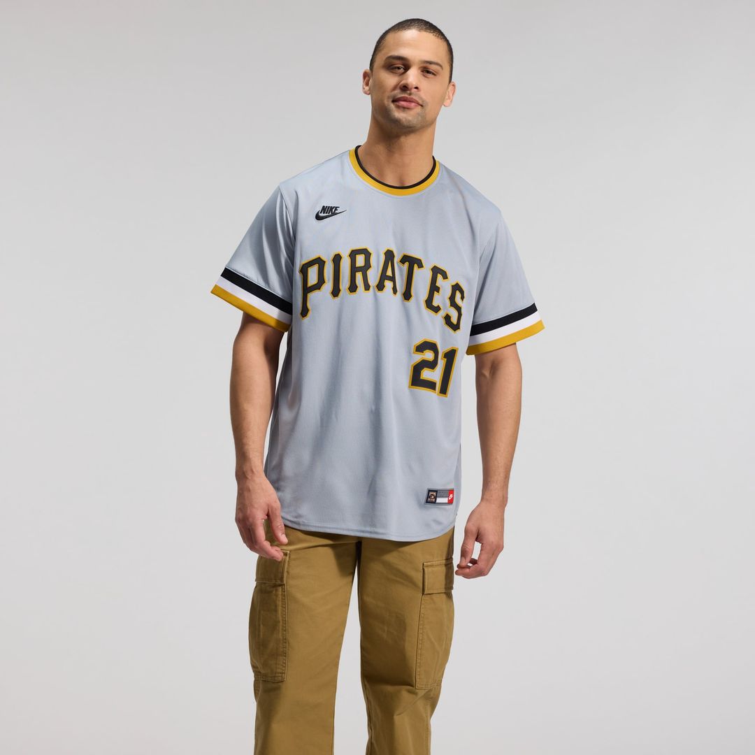 Roberto Clemente Pittsburgh Pirates Throwback Cooperstown Collection Limited Jersey - Gray