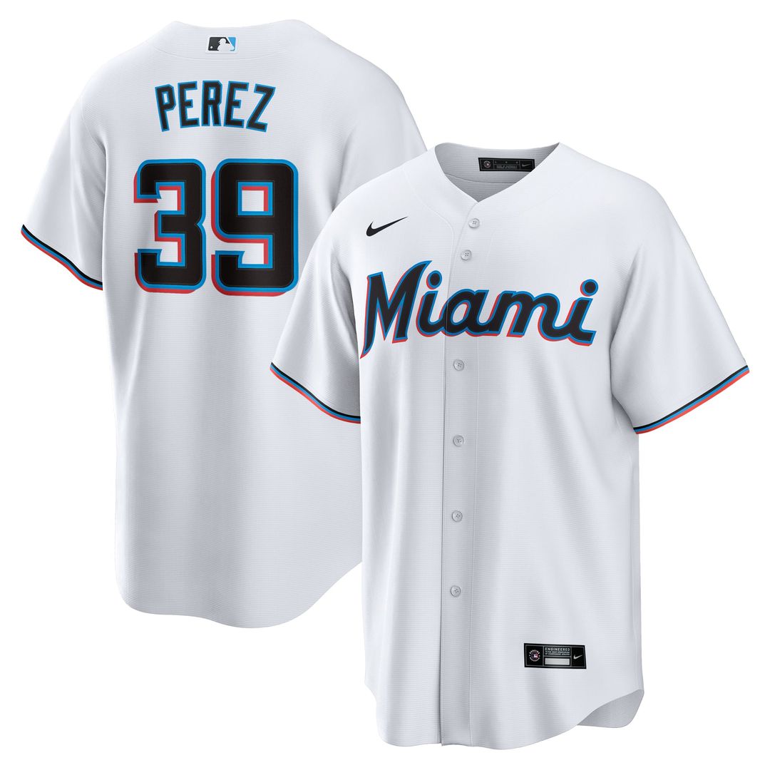 Eury Perez Miami Marlins Home Replica Jersey - White
