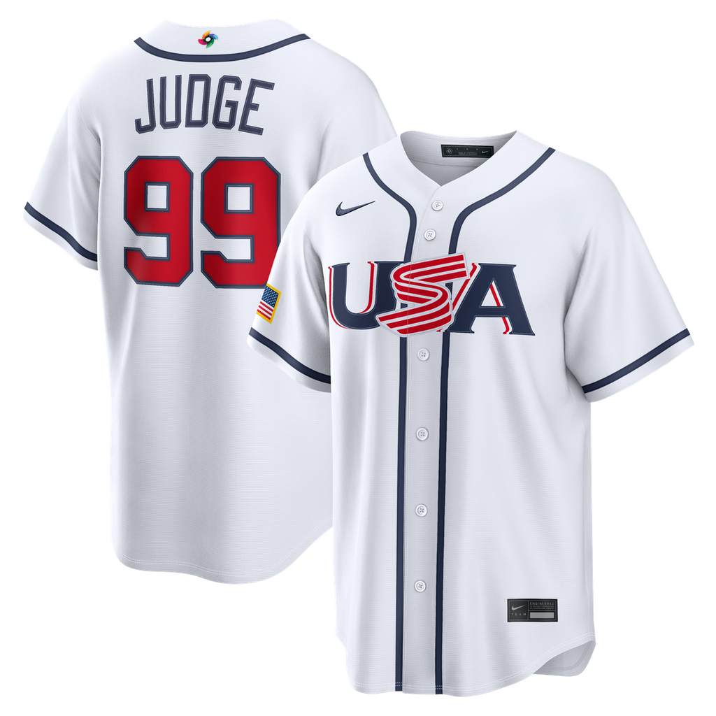 Aaron Judge USA Baseball 2026 World Baseball Classic Home Stadium Jersey - White
