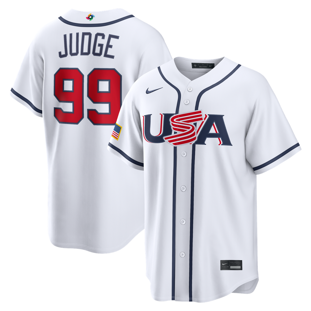 Aaron Judge USA Baseball 2026 World Baseball Classic Home Stadium Jersey - White