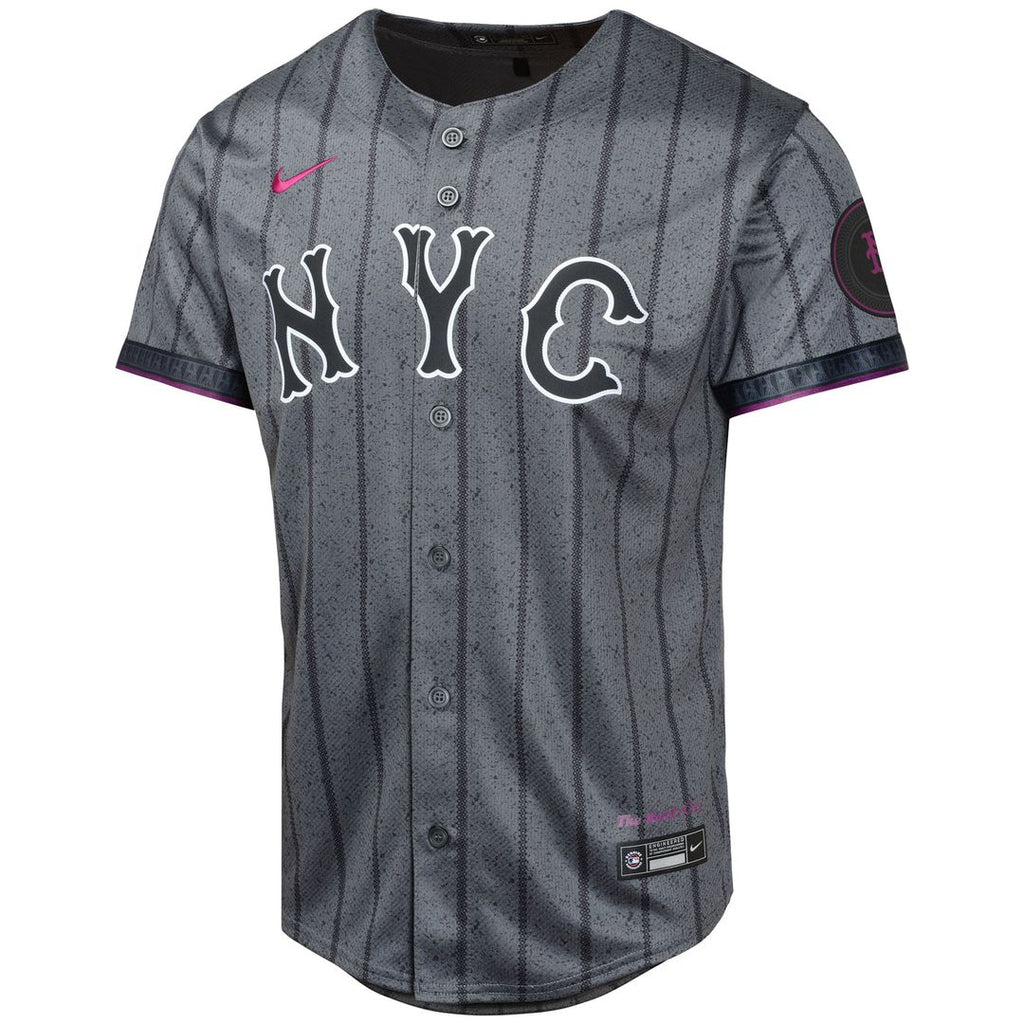 Francisco Alvarez New York Mets Youth 2024 City Connect Limited Player Jersey - Graphite