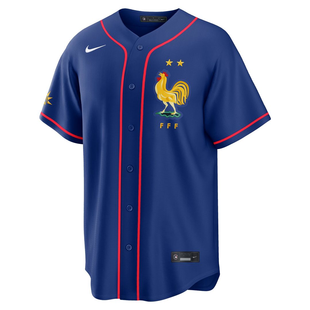 France National Team x MLB Stadium Replica Jersey - Blue